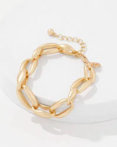 White House Black Market Pillowy Links Toggle Bracelet |  In Gold