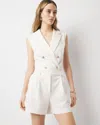 Shop White House Black Market Pinstriped Double-breasted Blazer Romper