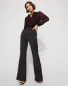 White House Black Market Petite Piper Satin Flare Pants In Black