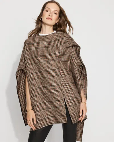 White House Black Market Plaid Wrap Coat