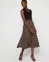 White House Black Market Pleated Crepe Midi Skirt
