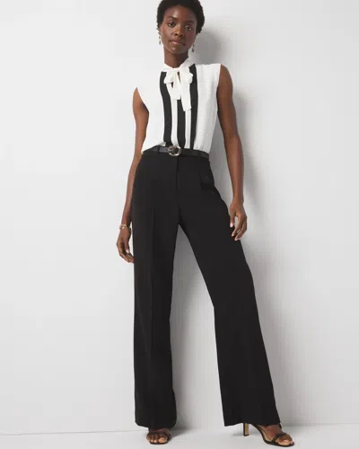 White House Black Market Pleated Wide Leg Pants In Black