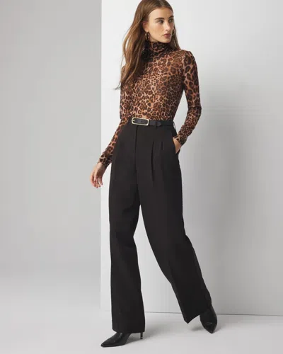 White House Black Market Pleated Wide Leg Pants In Black