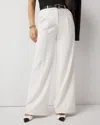White House Black Market Pleated Wide Leg Pants In Ecru