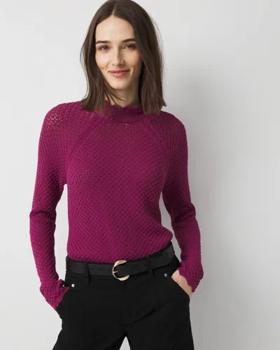 White House Black Market Pointelle Pullover Sweater