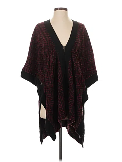 Pre-owned White House Black Market Poncho In Burgundy