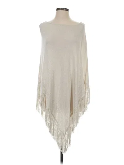 Pre-owned White House Black Market Poncho In White