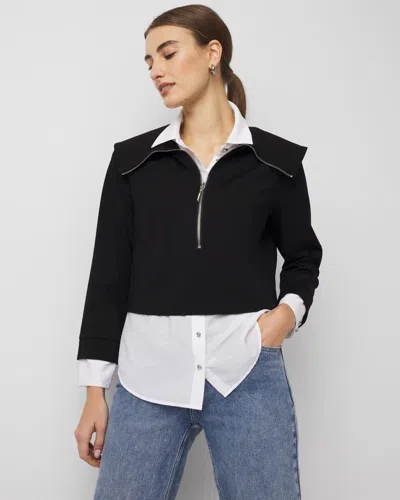 White House Black Market Ponte Jacket + Shirt In Multi