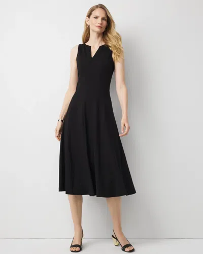 White House Black Market Ponte Midi Dress In Black