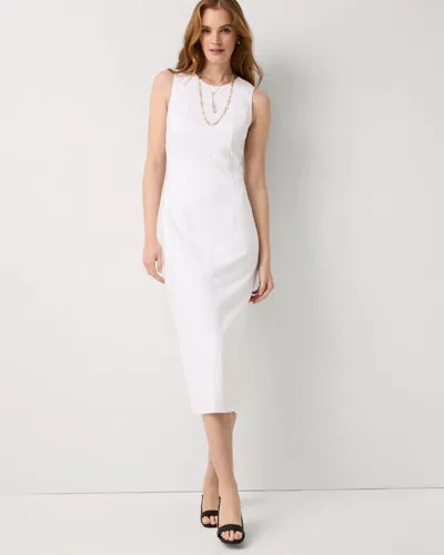White House Black Market Ponte Sheath Dress In White