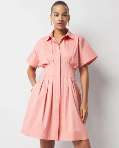 White House Black Market Poplin Corset Shirt Dress