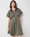 White House Black Market Poplin Corset Shirt Dress