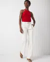 White House Black Market Petite Pret High-rise Belted Wide Leg Pants Trousers