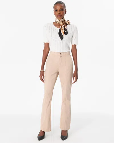 White House Black Market Pret Seamed High-rise Bootcut Jean In Sandstone