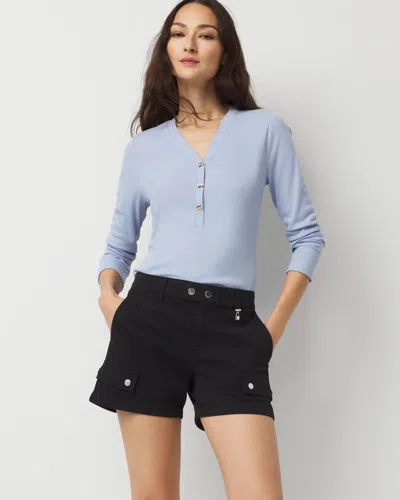 White House Black Market Pret Utility Shorts In Black