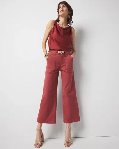 White House Black Market Pret Utility Wide Leg Cropped Pants