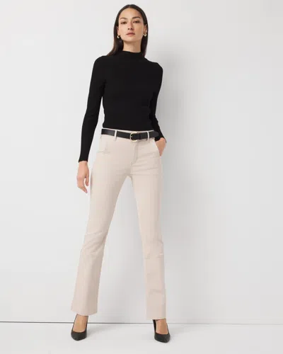 White House Black Market Pret Zip Hem High-rise Bootcut Jean In Gray