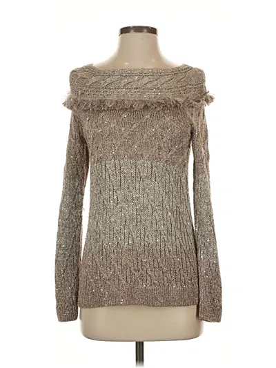 Pre-owned White House Black Market Pullover Sweater In Brown