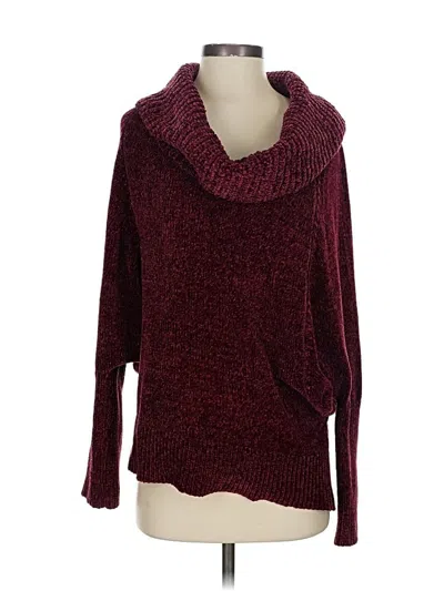 Pre-owned White House Black Market Pullover Sweater In Burgundy