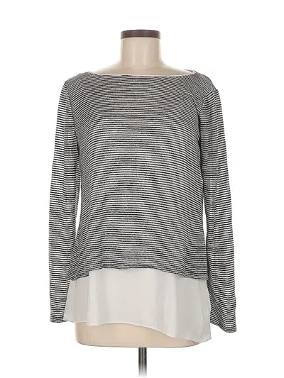 Pre-owned White House Black Market Pullover Sweater In Gray