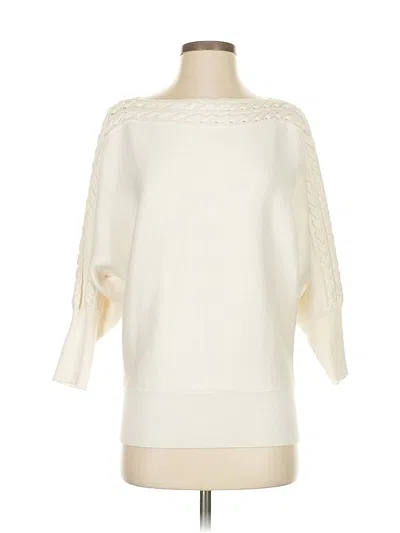 Pre-owned White House Black Market Pullover Sweater In White