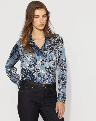 White House Black Market Relaxed Utility Satin Shirt In Green
