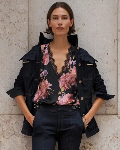 White House Black Market Removable Scarf Tie-neck Blouse