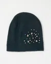 White House Black Market Rhinestone Beanie Hat In Green