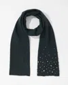 White House Black Market Rhinestone Scarf In Green