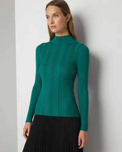 White House Black Market Ribbed Mockneck Sweater In Glamour