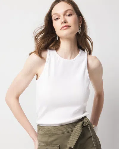 White House Black Market Ribbed Stretch Racer Back Tank Top
