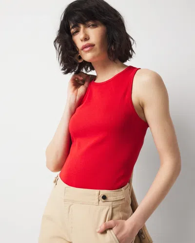 White House Black Market Ribbed Stretch Racer Back Tank Top