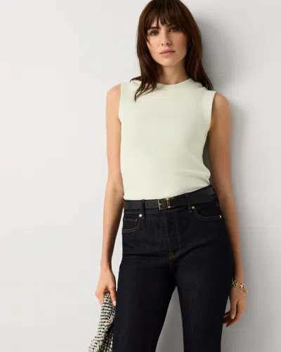 White House Black Market Ribbed Stretch Ruched Side Tank Top In Purple