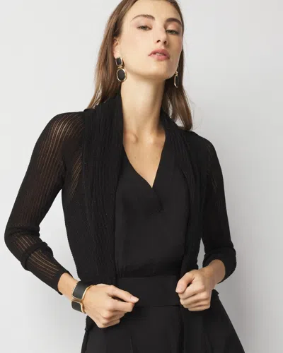 White House Black Market Ribbed Sweater Shrug In Black