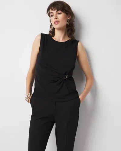 White House Black Market Ring Detail Ruched Tank Top