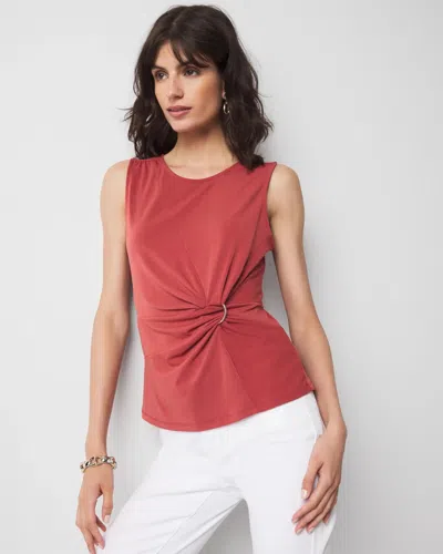 White House Black Market Ring Detail Ruched Tank Top