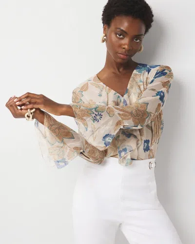 White House Black Market Romantic Ruffle Blouse