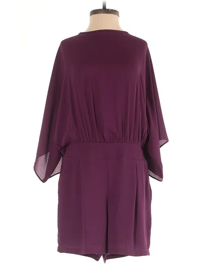 Pre-owned White House Black Market Romper In Burgundy