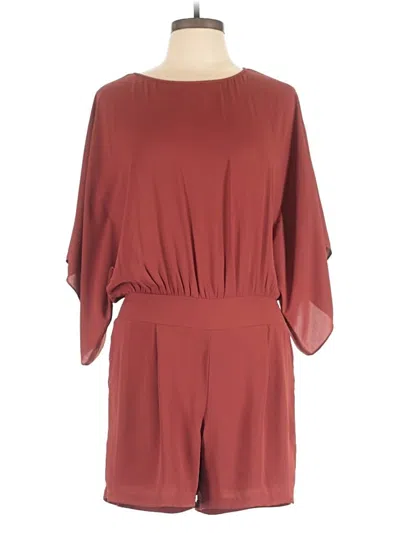 Pre-owned White House Black Market Romper In Burgundy