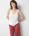 White House Black Market Ruched Hardware Sweater Tank Top