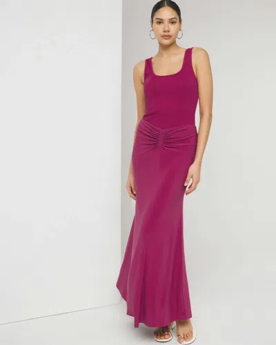 White House Black Market Ruched Maxi Skirt In Fuchsia Pink