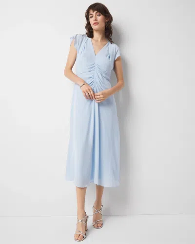 White House Black Market Ruched Midi Dress