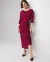 White House Black Market Ruched Midi Dress In Kaleidoscope M Indulgent