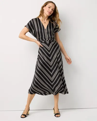 White House Black Market Ruched Twill Midi Dress