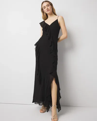 White House Black Market Ruffle Slip Dress