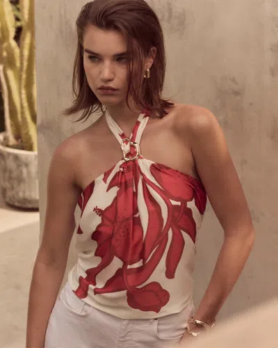 White House Black Market Satin Halter Top