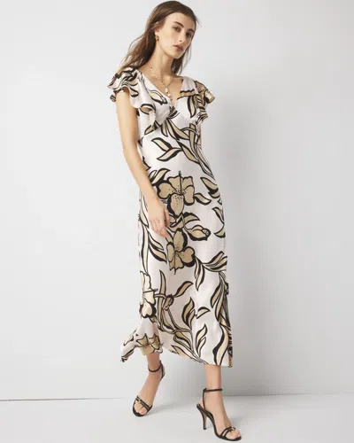 White House Black Market Satin Slip Maxi Dress