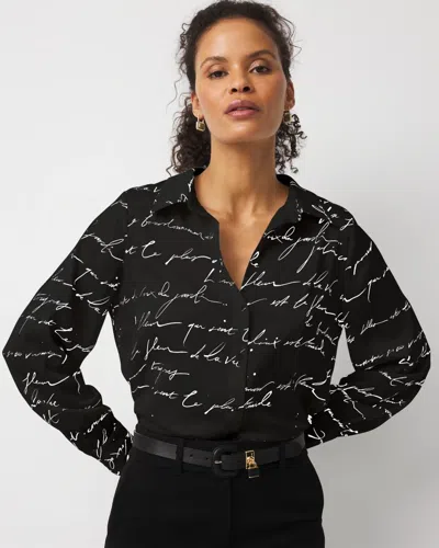 White House Black Market Satin Soft Shirt
