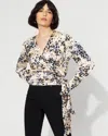 White House Black Market Satin Surplice Tie-waist Blouse