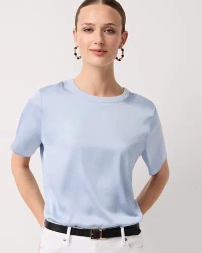 Satin Tee In White from White House Black Market